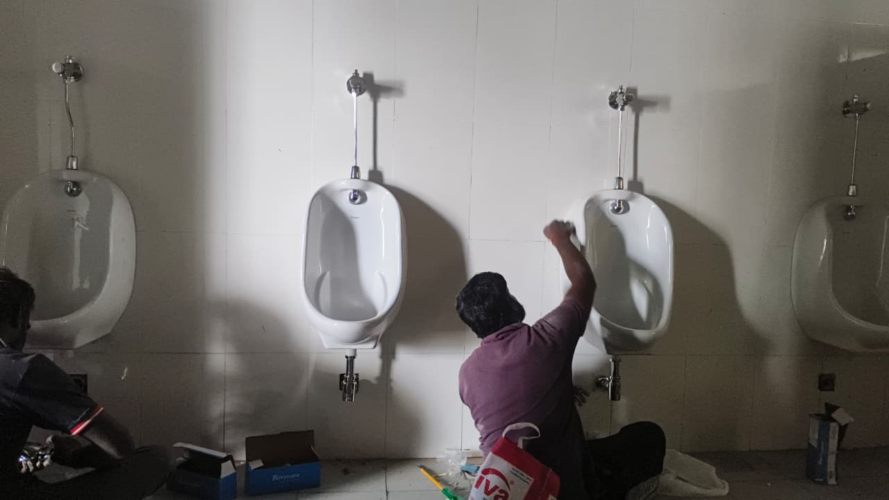Commercial Urinal Installation